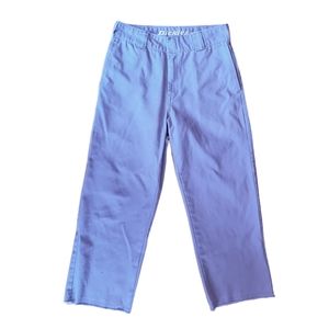 Dickies Women's Worker Crop Roll Hem Blue Pants Twill Size 5/27 *As‎ Is*Altered*